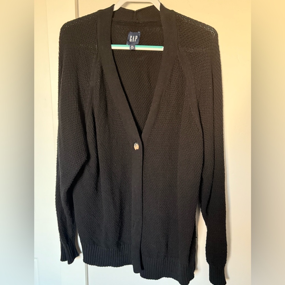 GAP Classic Black Knit Cardigan XXL